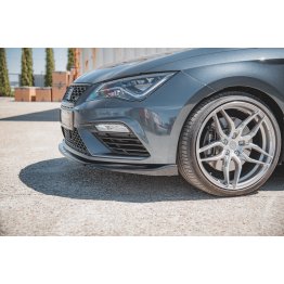Накладка сплиттер на передний бампер Вар4 на Seat III Cupra / FR рестайл